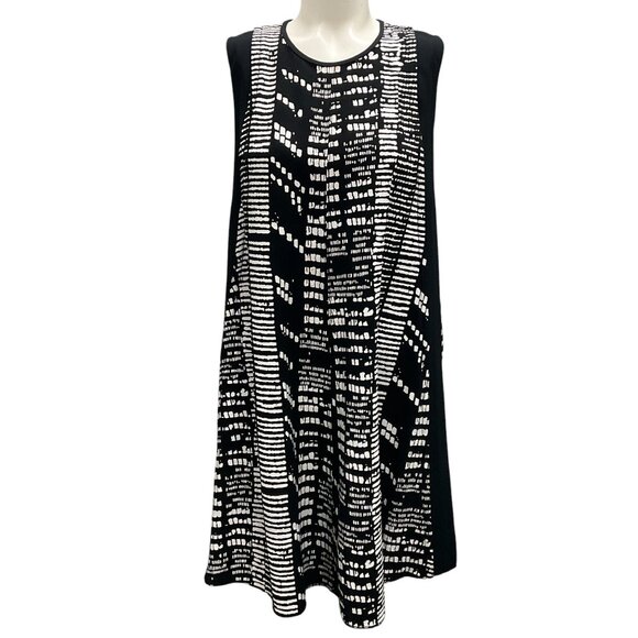 Proenza Schouler Dresses & Skirts - Proenza Schouler Black / White Sleeveless Crepe Mini Dress